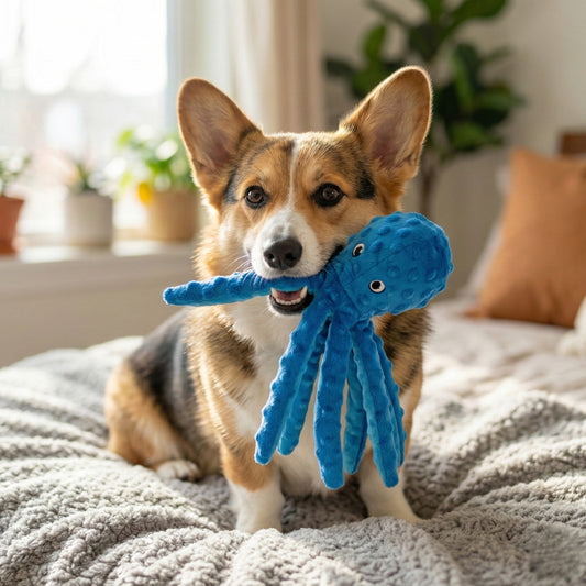 Jouet poulpe résistant à la mastication